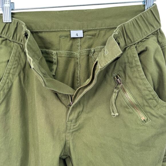 Mustway Green Y2K Cargo Pant Women's SZ 4 Streetwear Utility Outdoor Comfort Fun - Picture 8 of 10